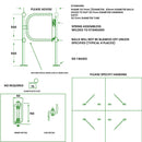 Half-Height Self-Closing Safety Gate – Spring-Loaded, Industrial Use
