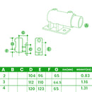 Structural Offset Side Palm Fix – Wall Mount for Handrails, 33.7mm to 48.3mm