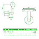 DDA Swivel Bracket – Saddle Internal Mount, 42.4mm