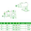Offset Side Palm Fixing – Non-Structural Wall Mount, 33.7mm to 48.3mm