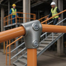 Slope Fittings – 11°–29° Base, Tee & Cross for 48.3mm Tube