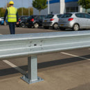 Crash Barrier Post – Bolt-Down Galvanised Upright for Surface Mounting