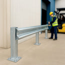 Crash Barrier Post – Concrete-In, Galvanised Steel, Heavy-Duty
