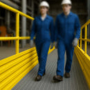 GRP Kick Plate – 150mm High Toe Rail, 6000mm Length (Yellow or Grey)