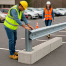 Crash Barrier H-Section Post – Concrete-In Galvanised Steel Upright