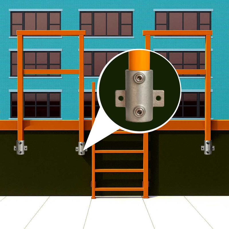 Offset Side Palm Fixing – Non-Structural Wall Mount, 33.7mm to 48.3mm