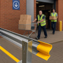 Crash Barrier End Cap – Yellow Plastic Safety Cover for Beam Ends