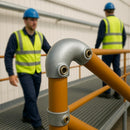 Acute Angle Elbow – Clamp Fitting for Sloped Tube to End Post, 33.7mm–48.3mm