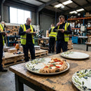 Pizza Plates – 330mm Olive – Ceramic | 6 Pack | Commercial Use – Indoor