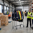 Heavy Duty Garment Rail – 20 Hangers – Steel | 25mm Diameter | 150kg Load Capacity | Industrial – Warehouse
