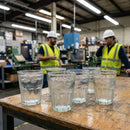 Recycled Glass Tumblers – 250ml – Fluted Design | Durable Glass | Set of 6 – Indoor/Outdoor
