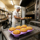 Silicone Muffin Pan – Purple – Flexible Silicone | 6 Holes – Domestic Use