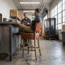 Bar Chair – Weathered Oak – Vinyl | Indoor Use – Commercial