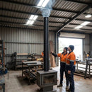 Chimney Tube – Small Black – Steel | 2mm Thickness | 200kg Load Capacity | Commercial – Indoor