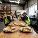 Round Plates – 280mm Sandstone – Durable Ceramic | 5mm Thickness | Commercial Grade – Indoor/Outdoor