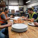 Pizza Plates – 330mm White – Durable Ceramic | 6 Pack – Domestic