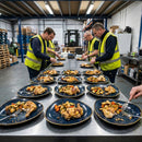 Triangular Plates – 265mm Blueberry – Artisan Glazed Porcelain – Restaurant & Catering