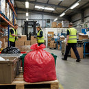 Medium Duty Bin Bags – Red 80Ltr – 100% Recycled Polythene, 10kg Capacity – Washroom & Hygiene Use