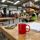 Straight-Sided Mugs – Red – 340ml Porcelain – Commercial & Office Use