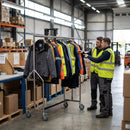 Heavy Duty Z Garment Rail with 25 Chrome Hangers – 1200mm x 500mm x 1670mm – 260kg Load – Commercial & Hospitality