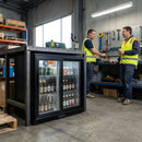 Beer Cooler with Double Sliding Door – 198Ltr – Glass Doors & LED Lighting – Commercial Bar Use