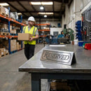 Stainless Steel Table Sign – 10cm x 15cm – Durable Stainless Steel | 1.5mm Thickness – Commercial