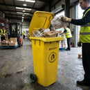 Wheelie Bin – 120 Litre Yellow – High-Density Polythene – Clinical & Commercial Waste
