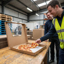 Half Pizza Box – Leak-Proof Corrugated PET Lined Board – Microwave & Oven Safe – Food Service & Takeaway