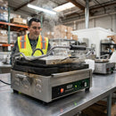 Single Contact Grill – Heavy Duty Cast Iron Plates – Commercial Kitchen Use
