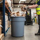 Heavy Duty Round Bin – 120L Grey – Durable All-Plastic Construction – Commercial & Industrial Use