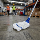 Microfibre Mop Head – 150g Blue Stripe – Lightweight & Color-Coded – Commercial Cleaning