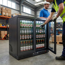 Bottle Cooler – 119Ltr Black – Fan Assisted, LED Lighting – Commercial Bar Use
