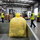 Medium Duty Bin Bags – Yellow 80Ltr – 100% Recycled Polythene, 10kg Capacity – Kitchen & Food Prep