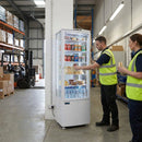 Curved Door Display Fridge – White – Energy Efficient | 235L Capacity | Commercial – Indoor