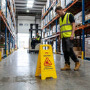 Cleaning in Progress Safety Sign – Yellow – Double-Sided Plastic – Commercial & Hospitality Use