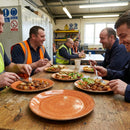 Round Coupe Plates – 200mm Spiced Orange – Hand Finished Ceramic – Commercial & Restaurant Use