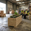 Layer Planter – 100cm – Natural Timber | Durable | Rectangular – Outdoor Garden Use