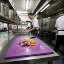 High Density Chopping Board – 450x300x12mm Purple – Polyethylene – Allergen Safe Kitchen Use