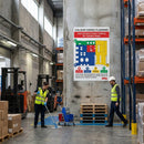 Color Coded Cleaning Sign – 295 x 210mm – Multilingual, Bold Design – Commercial & Industrial Use