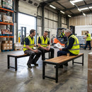 Industrial Benches – 1600mm – Acacia Wood & Steel | Heavy Duty | Commercial – Indoor/Outdoor