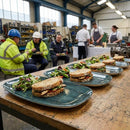 Chef Plates – Rustic Teal – Stoneware | 355 x 189mm | Commercial – Indoor