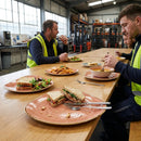 Lotus Plates – 229mm – Raw Terracotta, Hand-Applied Edge – Commercial Tableware