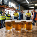 Beer Mugs Nucleated – 620ml – Glass | 6 Pack | Commercial – Indoor/Outdoor