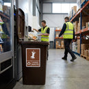 Slim Bin Food Waste Label – Brown – Adhesive Backing – Commercial Waste Sorting