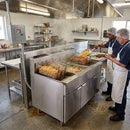 Hardwired Triple Tank Fryer – Freestanding – Stainless Steel | 3 Tanks | Commercial Grade – Industrial