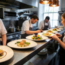 White Chefs' Triangle Plates – 12 x 8 Inches – Contemporary Embossed Design – Commercial & Restaurant Tableware