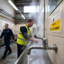 Caution Very Hot Water Sign – Highly Visible Danger Sign – Workplace Safety