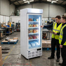 Upright Display Freezer – 412Ltr – White | Commercial Grade | Indoor Use