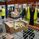 Recyclable Kraft Salad Boxes – 1000ml – Cardboard | 200 Pack | Commercial – Food Packaging