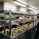 Two-Tier Ambient Overshelves – Compatible with GF370 & GF380 – Professional Kitchen Use